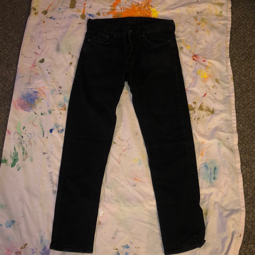 &Denim by H&M Mens 31/32 Slim Low Waist Black